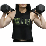 Love Yourself & Lift Heavy Women's Cropped Tank