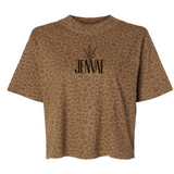 Jenvae Leopard Boxy Cropped T-shirt