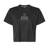 Jenvae Leopard Boxy Cropped T-shirt