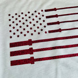 Barbell Flag Women's Cropped Tee