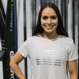 Barbell Flag Women's Cropped Tee