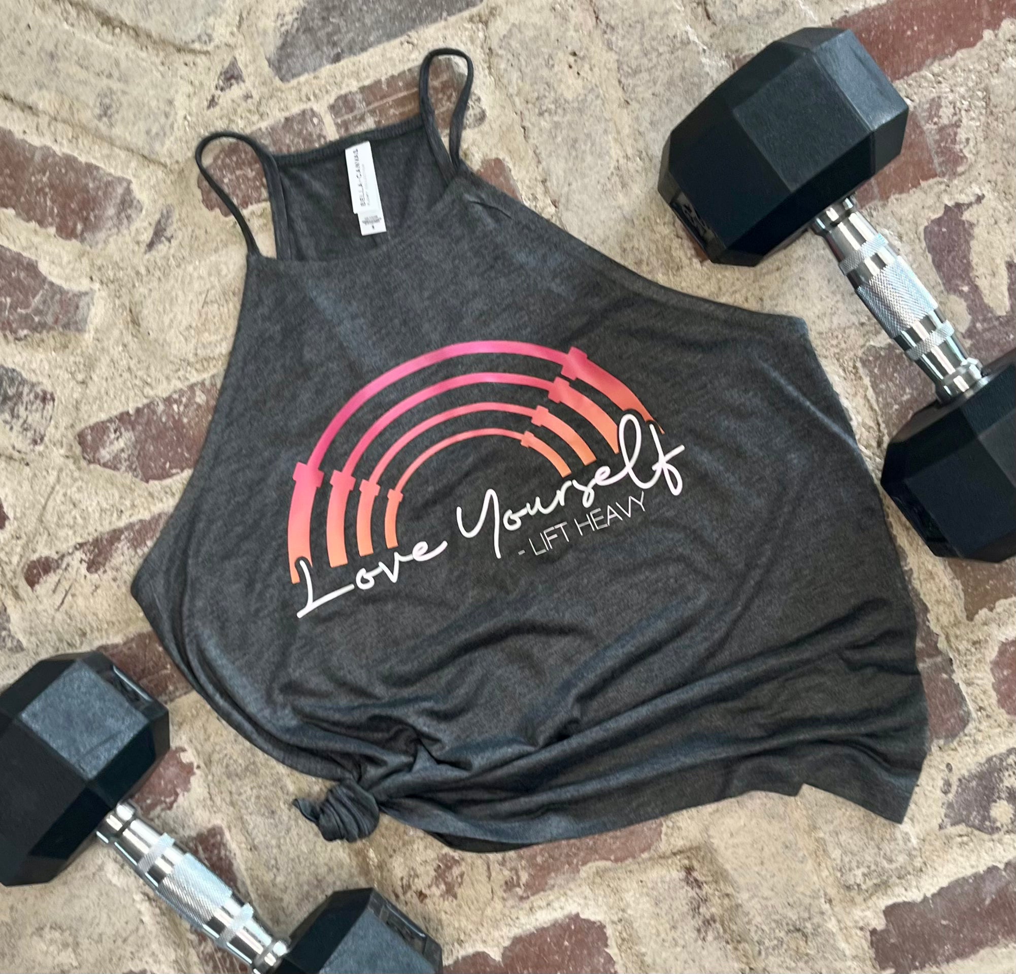 Love & Lift Rainbow High Neck Tank