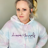 Love Yourself & Lift Heavy Cropped Hooded Sweatshirt