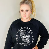 Death Awaits You Pullover Cropped Fleece