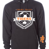 Tiger Soccer Hoody Black Midweight (Multiple Designs)