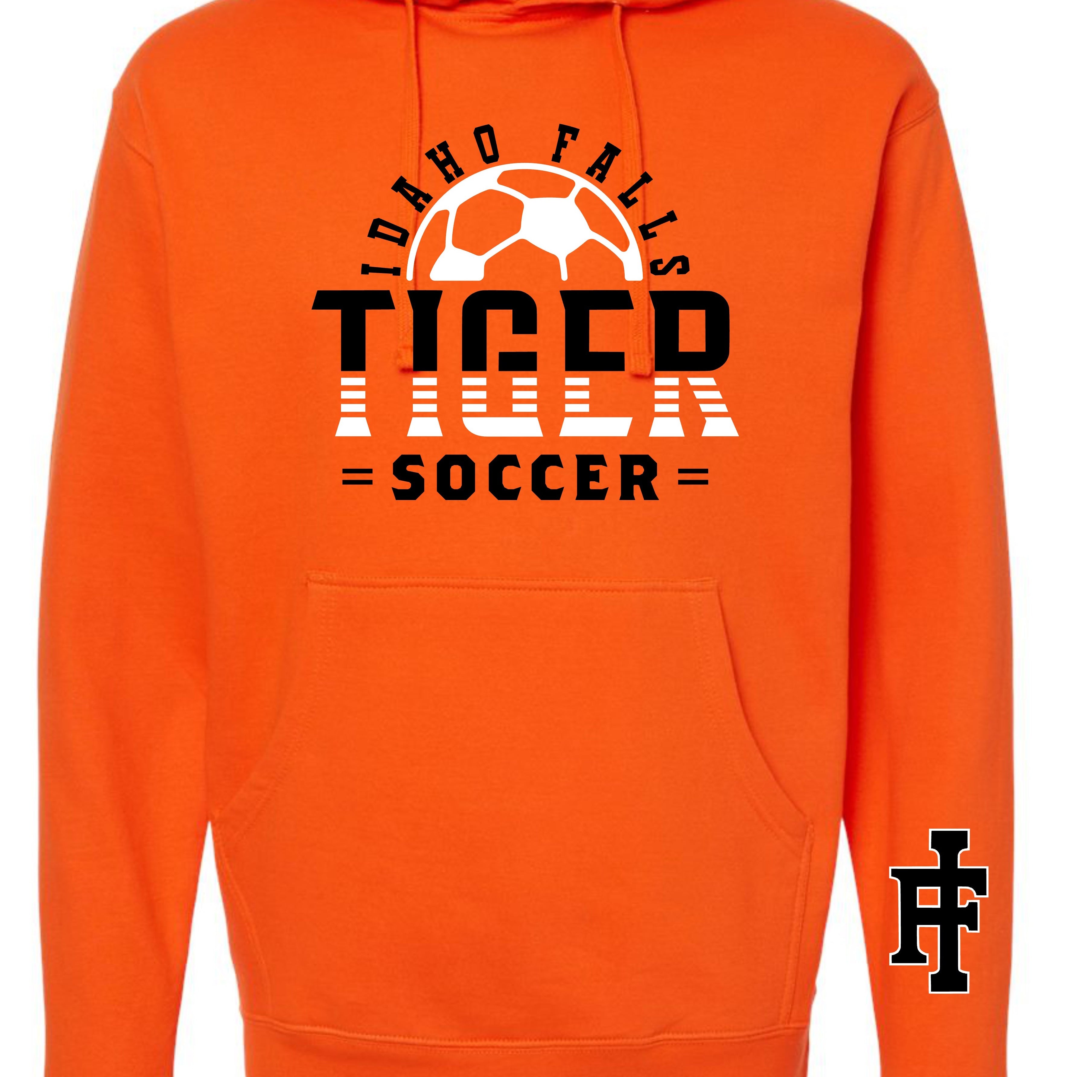 Tiger Soccer Hoody Orange Midweight (Multiple Designs)