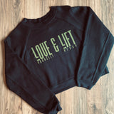 Love Yourself & Lift Heavy Pullover Cropped Fleece