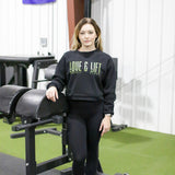 Love Yourself & Lift Heavy Pullover Cropped Fleece